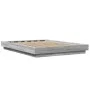 Estructura cama con luces LED madera gris Sonoma 120x200 cm de vidaXL, Camas y somieres - Ref: Foro24-3281110, Precio: 174,57...