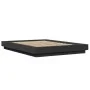 Bed frame with LED lights black engineered wood 120x200cm by vidaXL, Beds and slatted bases - Ref: Foro24-3281106, Price: 220...