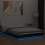 Estructura cama con luces LED madera ingeniería negro 120x200cm de vidaXL, Camas y somieres - Ref: Foro24-3281106, Precio: 22...