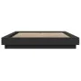 Bed frame with LED lights black engineered wood 120x200cm by vidaXL, Beds and slatted bases - Ref: Foro24-3281106, Price: 220...