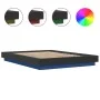 Bed frame with LED lights black engineered wood 120x200cm by vidaXL, Beds and slatted bases - Ref: Foro24-3281106, Price: 220...
