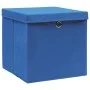 Storage boxes with lids 10 pcs blue fabric 32x32x32 cm by vidaXL, Storage baskets - Ref: Foro24-288340, Price: 65,93 €, Disco...