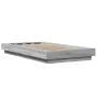 Sonoma gray wood bed frame with LED lights 75x190 cm by vidaXL, Beds and slatted bases - Ref: Foro24-3281159, Price: 142,55 €...