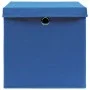 Storage boxes with lids 10 pcs blue fabric 32x32x32 cm by vidaXL, Storage baskets - Ref: Foro24-288340, Price: 65,93 €, Disco...