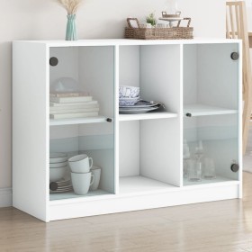 White engineered wood sideboard 101.5x37x75.5 cm by vidaXL, Sideboards - Ref: Foro24-3295871, Price: 101,07 €, Discount: %