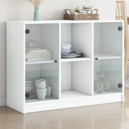 White engineered wood sideboard 101.5x37x75.5 cm by vidaXL, Sideboards - Ref: Foro24-3295871, Price: 99,87 €, Discount: %