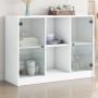 Weißes Sideboard aus Holzwerkstoff, 101,5 x 37 x 75,5 cm von vidaXL, Sideboards - Ref: Foro24-3295871, Preis: 101,07 €, Rabat...