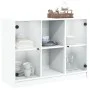 White engineered wood sideboard 101.5x37x75.5 cm by vidaXL, Sideboards - Ref: Foro24-3295871, Price: 99,87 €, Discount: %