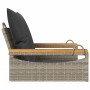 Schaukelbank mit grauen synthetischen Rattankissen 63x62x40 cm von vidaXL, Gartenbänke - Ref: Foro24-368165, Preis: 81,83 €, ...