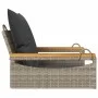 Swing bench with gray synthetic rattan cushions 63x62x40 cm by vidaXL, garden benches - Ref: Foro24-368165, Price: 87,25 €, D...