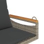 Schaukelbank mit grauen synthetischen Rattankissen 63x62x40 cm von vidaXL, Gartenbänke - Ref: Foro24-368165, Preis: 81,83 €, ...