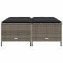 Taburetes de jardín con cojines 4 uds ratán sintético gris de vidaXL, Otomanas de exterior - Ref: Foro24-368364, Precio: 113,...