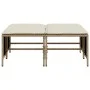Garden stools with cushions 4 pcs beige synthetic rattan by vidaXL, Outdoor ottomans - Ref: Foro24-368366, Price: 125,03 €, D...