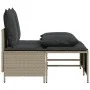 Set de sofás de jardín 4 pzas y cojines ratán sintético gris de vidaXL, Conjuntos de jardín - Ref: Foro24-368385, Precio: 180...