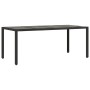 Set comedor jardín 9 pzas cojines ratán sintético vidrio negro by vidaXL, Garden sets - Ref: Foro24-3278548, Price: 638,15 €,...