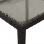 Garten-Essgruppe, 9-teilig, mit synthetischem Rattan, schwarzen Kissen und Glasplatte. von vidaXL, Gartensets - Ref: Foro24-3...