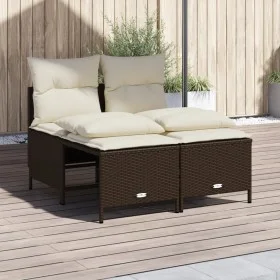 Set de sofás de jardín 4 pzas y cojines ratán sintético marrón by vidaXL, Garden sets - Ref: Foro24-368372, Price: 171,60 €, ...
