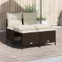 Set de sofás de jardín 4 pzas y cojines ratán sintético marrón by vidaXL, Garden sets - Ref: Foro24-368372, Price: 171,60 €, ...