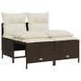 Set de sofás de jardín 4 pzas y cojines ratán sintético marrón by vidaXL, Garden sets - Ref: Foro24-368372, Price: 176,81 €, ...
