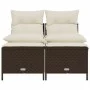Set de sofás de jardín 4 pzas y cojines ratán sintético marrón by vidaXL, Garden sets - Ref: Foro24-368372, Price: 171,60 €, ...