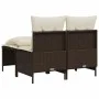 Set de sofás de jardín 4 pzas y cojines ratán sintético marrón by vidaXL, Garden sets - Ref: Foro24-368372, Price: 171,60 €, ...