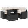 Gartenmöbel-Set 5-teilig mit schwarzen Polstern aus synthetischem Rattan von vidaXL, Gartensets - Ref: Foro24-3267246, Preis:...