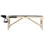 Folding massage table 2 zones black and beige wood by vidaXL, massage tables - Ref: Foro24-110205, Price: 157,07 €, Discount: %