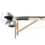 Folding massage table 2 zones black and beige wood by vidaXL, massage tables - Ref: Foro24-110205, Price: 157,07 €, Discount: %