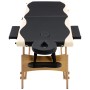 Klappbare Massageliege 2 Zonen aus schwarzem und beigem Holz von vidaXL, Massageliegen - Ref: Foro24-110205, Preis: 159,67 €,...