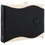 Folding massage table 2 zones black and beige wood by vidaXL, massage tables - Ref: Foro24-110205, Price: 157,07 €, Discount: %