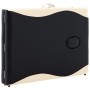 Klappbare Massageliege 2 Zonen aus schwarzem und beigem Holz von vidaXL, Massageliegen - Ref: Foro24-110205, Preis: 159,67 €,...