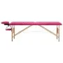 Klappbare Massageliege 2 Zonen rosa Holz von vidaXL, Massageliegen - Ref: Foro24-110185, Preis: 153,44 €, Rabatt: %