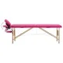 Klappbare Massageliege 2 Zonen rosa Holz von vidaXL, Massageliegen - Ref: Foro24-110185, Preis: 153,44 €, Rabatt: %