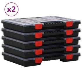 Cajas de accesorios 10 unidades polipropileno 40x30x5 cm