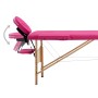 Folding massage table 2 zones pink wood by vidaXL, massage tables - Ref: Foro24-110185, Price: 156,47 €, Discount: %