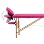 Klappbare Massageliege 2 Zonen rosa Holz von vidaXL, Massageliegen - Ref: Foro24-110185, Preis: 153,44 €, Rabatt: %
