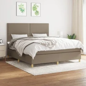 Boxspringbett mit taupegrauer Stoffmatratze 160x200 cm von vidaXL, Betten und Lattenroste - Ref: Foro24-3142269, Preis: 577,4...