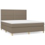 Boxspringbett mit taupegrauer Stoffmatratze 160x200 cm von vidaXL, Betten und Lattenroste - Ref: Foro24-3142269, Preis: 591,5...