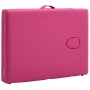 Folding massage table 2 zones pink wood by vidaXL, massage tables - Ref: Foro24-110185, Price: 156,47 €, Discount: %