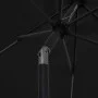 Regenschirm mit LED-Leuchten und schwarzer Aluminiumstange 300 cm von vidaXL, Sonnenschirme - Ref: Foro24-47366, Preis: 113,6...