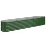 Green powder coated steel flower bed planter 224x40x36 cm by vidaXL, Pots and planters - Ref: Foro24-318873, Price: 57,85 €, ...