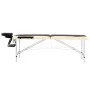 Folding massage table 2 zones black and beige aluminum by vidaXL, massage tables - Ref: Foro24-110229, Price: 146,80 €, Disco...