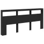 Bed headboard with black LED 220x17x102 cm by vidaXL, Headboards and footboards - Ref: Foro24-839225, Price: 94,69 €, Discoun...