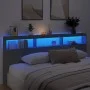 Bed headboard with black LED 220x17x102 cm by vidaXL, Headboards and footboards - Ref: Foro24-839225, Price: 94,69 €, Discoun...