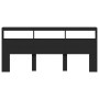 Bed headboard with black LED 220x17x102 cm by vidaXL, Headboards and footboards - Ref: Foro24-839225, Price: 95,83 €, Discoun...