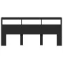 Bed headboard with black LED 220x17x102 cm by vidaXL, Headboards and footboards - Ref: Foro24-839225, Price: 94,69 €, Discoun...