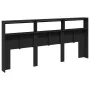 Bed headboard with black LED 220x17x102 cm by vidaXL, Headboards and footboards - Ref: Foro24-839225, Price: 94,69 €, Discoun...