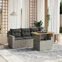Garden sofa set with cushions 5 pieces gray synthetic rattan by vidaXL, Garden sets - Ref: Foro24-3271193, Price: 331,27 €, D...