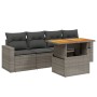 Gartensofa-Set mit Kissen, 5-teilig, graues synthetisches Rattan von vidaXL, Gartensets - Ref: Foro24-3271193, Preis: 325,84 ...