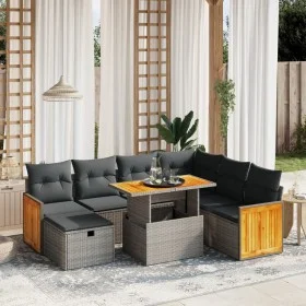 8-piece garden sofa set and gray synthetic rattan cushions by vidaXL, Garden sets - Ref: Foro24-3276266, Price: 524,69 €, Dis...